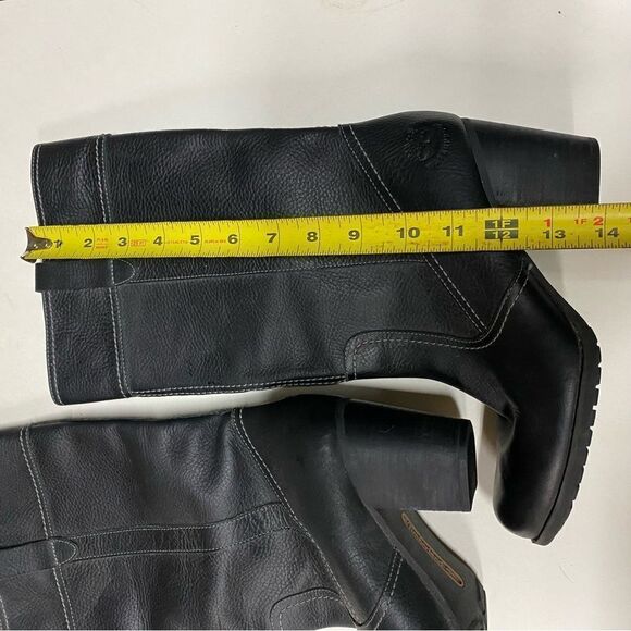 TIMBERLAND RUDSTON EARTH KEEPERS tall mid calf stack heel leather riding BOOTS 9 - Picture 6 of 12